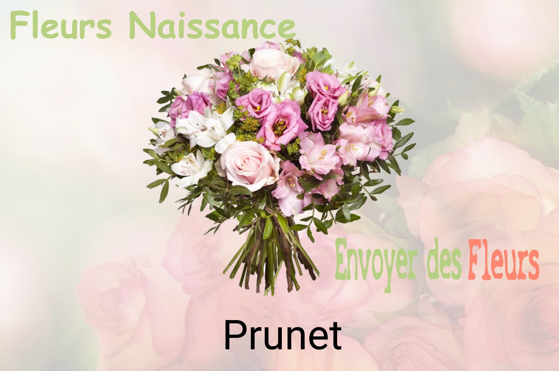 Bouquet de fleurs de naissance livré à Prunet